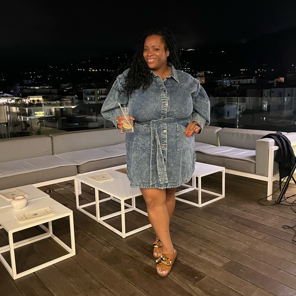 Future Collective Dresses & Skirts - Future Collective Denim Long Sleeve Dress
